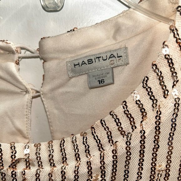 new Habitual Kids Girls' Puff Sleeve Fringe Sequin Jumpsuit - Big Kid Sz 16 - Picture 10 of 16